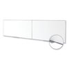 Ghent Magnetic Porcelain Whiteboard with Satin Aluminum Frame, 193 x 48.5, White Surface M14164